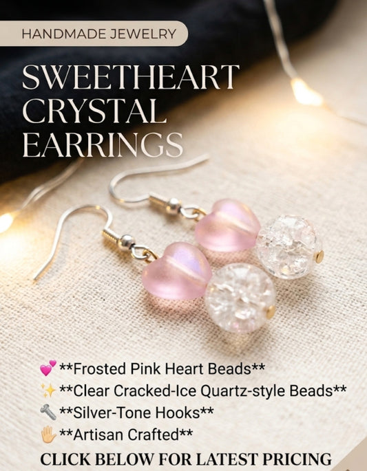 Sweetheart Pastel Iridescent Crystal Drop Earrings